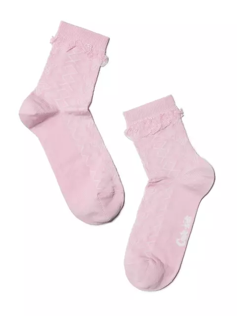 Носки детские tip-top (с кружевной лентой) 078 cветло-розовый, 7С-27СП, 18, CONTE-KIDS,  - 1