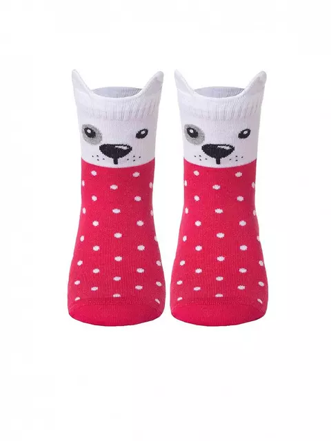 Носки детские tip-top (мордашки) 318 малиновый, 17С-59СП, 12, CONTE-KIDS,  - 2