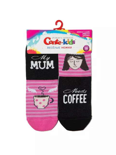 Носки детские conte-kids tip-top (весёлые ножки) 337 розовый, 17С-10СП, 16, CONTE-KIDS,  - 2