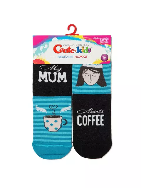 Носки детские conte-kids tip-top (весёлые ножки) 337 бирюза, 17С-10СП, 16, CONTE-KIDS,  - 2