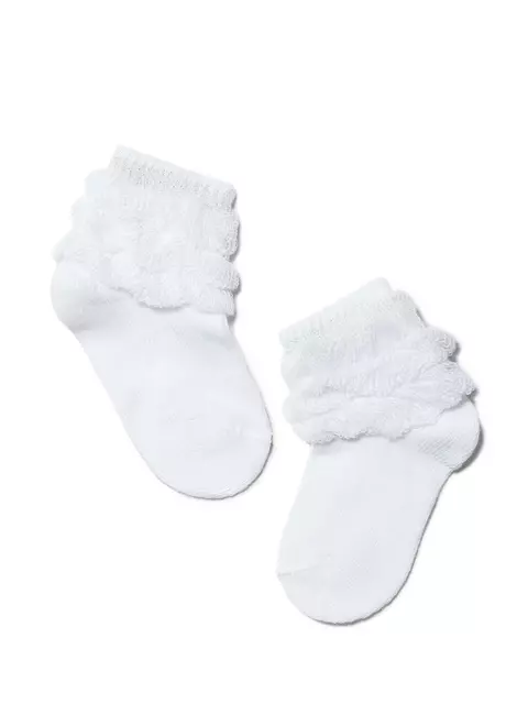 Модные хлопковые носки tip-top для самых маленьких 440 белый, 19С-62СП, 10, CONTE-KIDS,  - 1