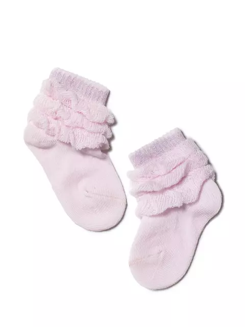 Модные хлопковые носки tip-top для самых маленьких 440 cветло-розовый, 19С-62СП, 10, CONTE-KIDS,  - 1