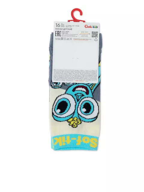 Носки детские conte-kids «глазастики» 616 серый, 21С-9СП, 16, CONTE-KIDS,  - 3