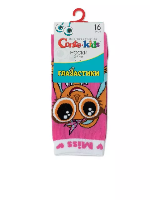 Носки детские conte-kids «глазастики» 618 розовый, 21С-9СП, 16, CONTE-KIDS,  - 2