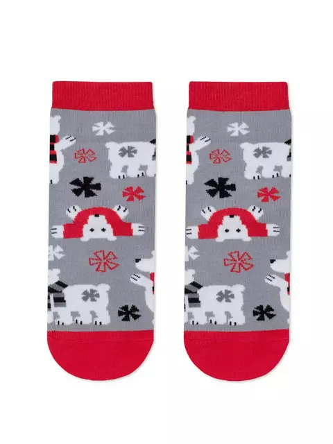 Новогодние детские носки new year 647 серый, 21С-67СП, 16-18, CONTE-KIDS,  - 2