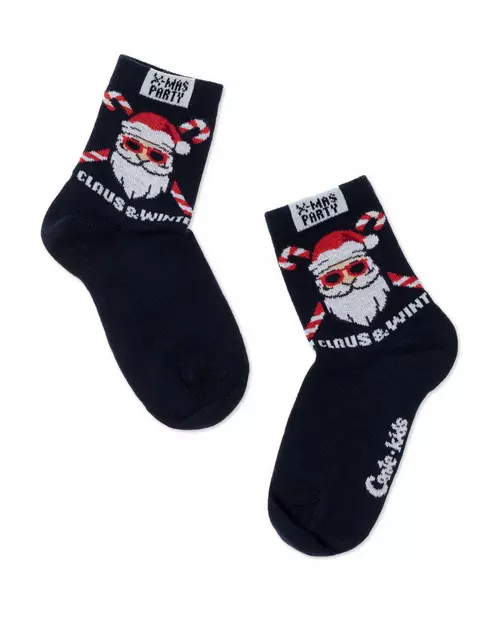 Новогодние детские носки conte-kids new year 653 темно-синий, 21С-67СП, 20-22, CONTE-KIDS,  - 2