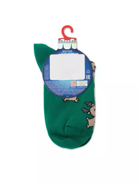 ​новогодние детские носки new year 649 зеленый, 21С-67СП, 20-22, CONTE-KIDS,  - 4
