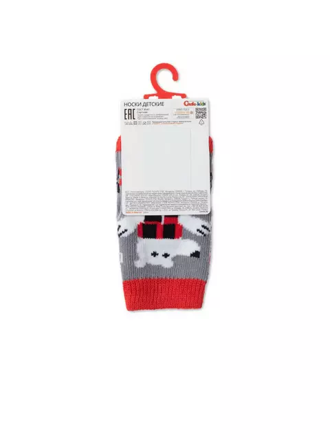 Новогодние детские носки new year 647 серый, 21С-64СП, 13-14, CONTE-KIDS,  - 3