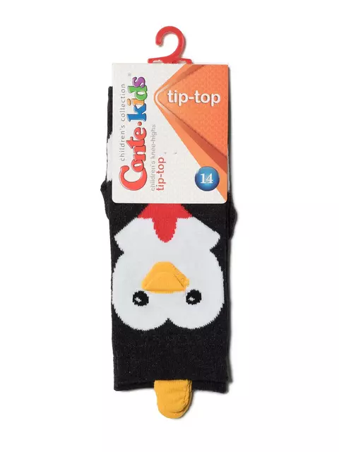 Хлопковые гольфы tip-top с забавными мордашками 045 черный, 19С-141СП, 16, CONTE-KIDS,  - 2