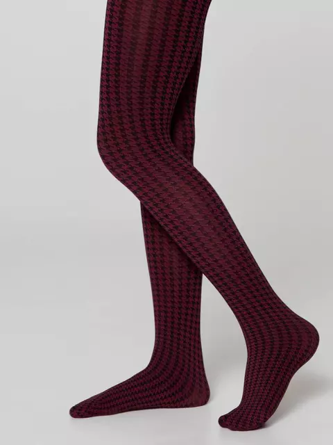 Плотные детские эластичные колготки olivia bordo, 20С-109СП, 116-122, CONTE ELEGANT,  - 3