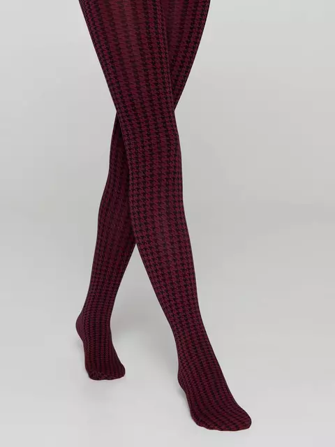 Плотные детские эластичные колготки olivia bordo, 20С-109СП, 116-122, CONTE ELEGANT,  - 4