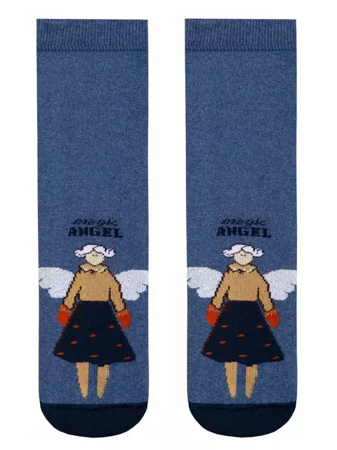 Носки детские веселые ножки (махровые, антискользящие) 291 джинс, 17С-45СП, 18, CONTE-KIDS,  - 3