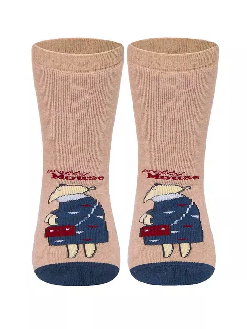 Носки детские веселые ножки (махровые, антискользящие) 295 бежевый, 17С-45СП, 22, CONTE-KIDS,  - 2