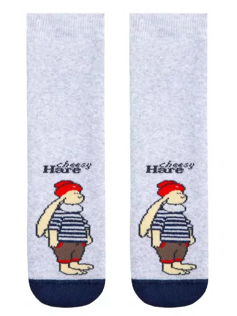 Носки детские веселые ножки (махровые, антискользящие) 294 светло-серый, , 16, CONTE-KIDS, - 3