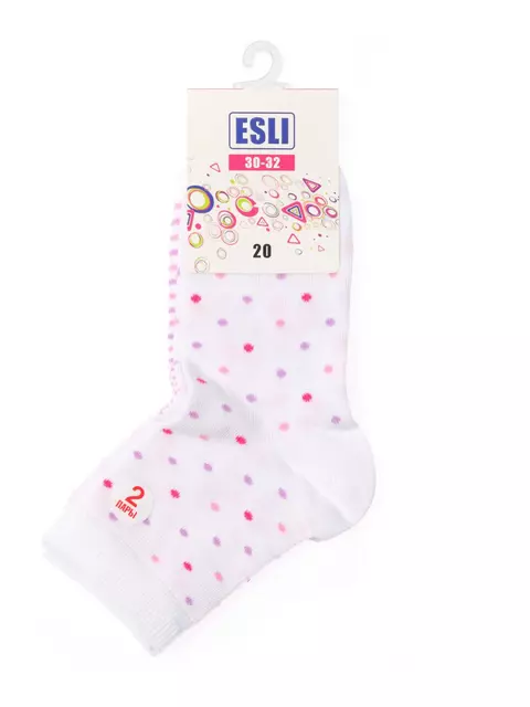 Носки детские esli (2 пары) 711 белый, 14С-14СПЕ, 22, ESLI,  - 3