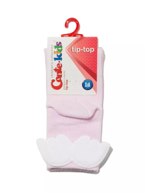 Хлопковые детские носки tip-top с крылышками 389 cветло-розовый, , 18, CONTE-KIDS, - 2