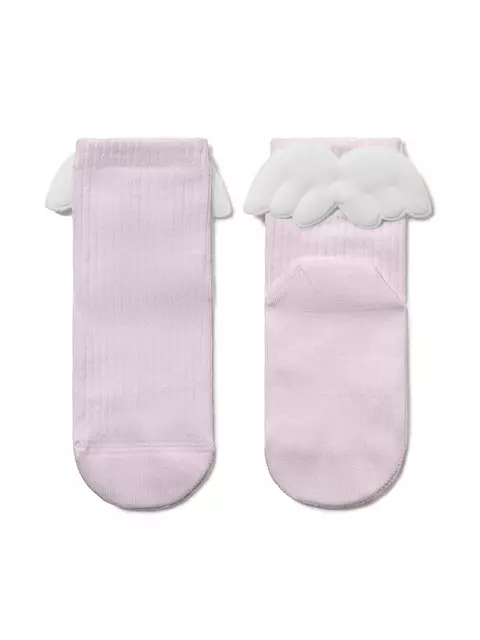 Хлопковые детские носки tip-top с крылышками 389 cветло-розовый, 18С-157СП, 14, CONTE-KIDS,  - 1