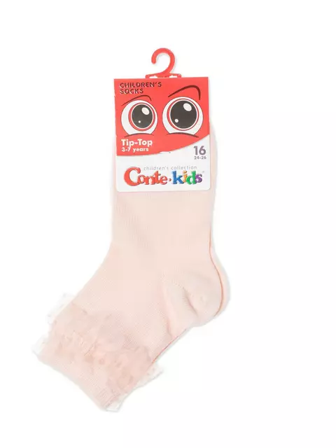 Носки детские однотонные tip-top с лентой из фатина 000 персик, 20С-87СП, 16, CONTE ELEGANT,  - 2