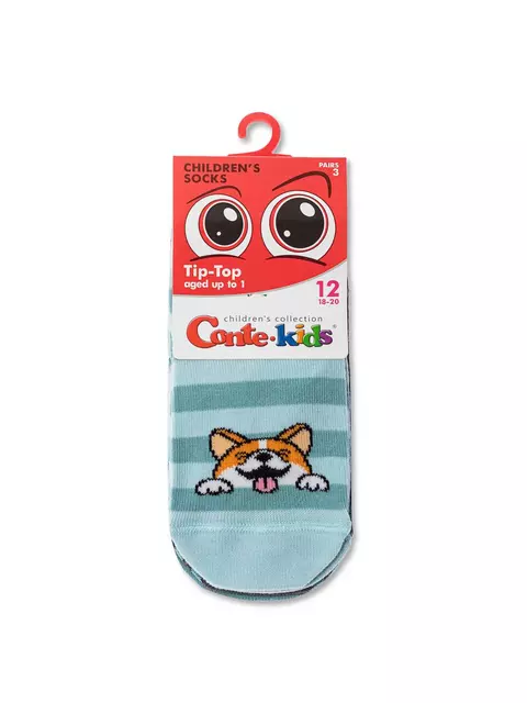 Хлопковые детские носки tip-top (3 пары) 727 ассорти, 5С-11СП, 12, CONTE-KIDS,  - 5