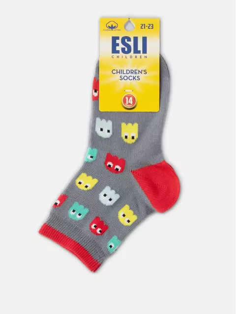 Носки детские esli с рисунками "pac-man" 643 темно-серый, 21С-90СПE, 14, ESLI,  - 3