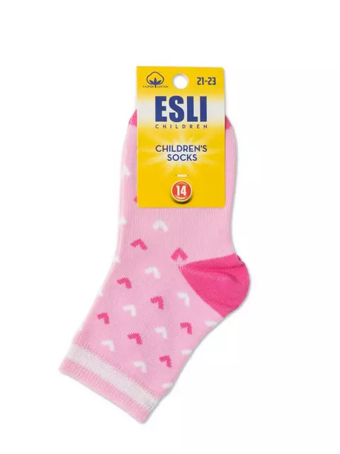 Носки детские esli с рисунками "heart" 644 светло-розовый, 21С-90СПE, 14, ESLI,  - 2
