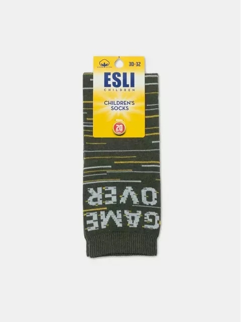 Носки детские esli с рисунками "game over" 690 хаки, 21С-90СПE, 20, ESLI,  - 2