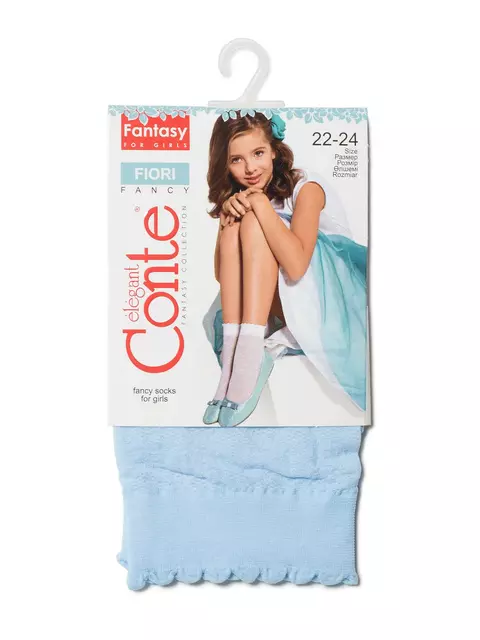 Носки для девочек нарядные conte fiori light blue, 16С-53СП, 18-20, CONTE ELEGANT,  - 2