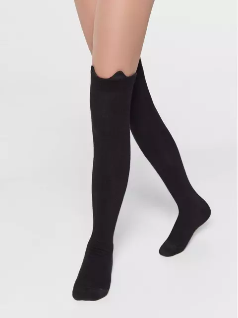 Хлопковые детские гольфины с сияющим люрексом tip-top 051 черный, 20С-135СП, 20, CONTE-KIDS,  - 2