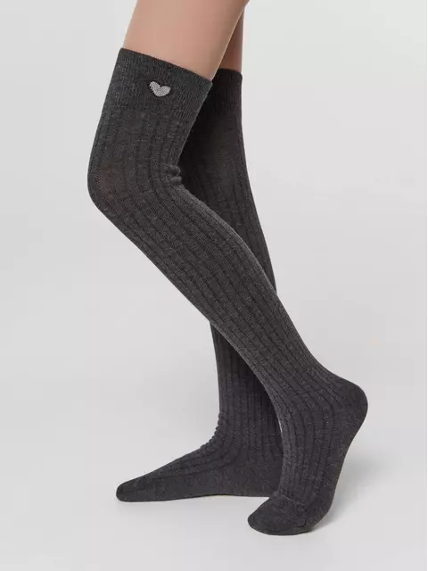 Хлопковые детские гольфины tip-top с сияющим люрексом  052 темно-серый, 20С-135СП, 20, CONTE-KIDS,  - 2