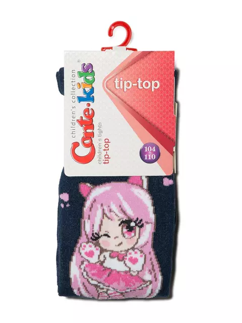 Хлопковые детские колготки tip-top с рисунком "аниме" 509 темно-синий, 4С-02СП, 92-98 (14), CONTE-KIDS,  - 2