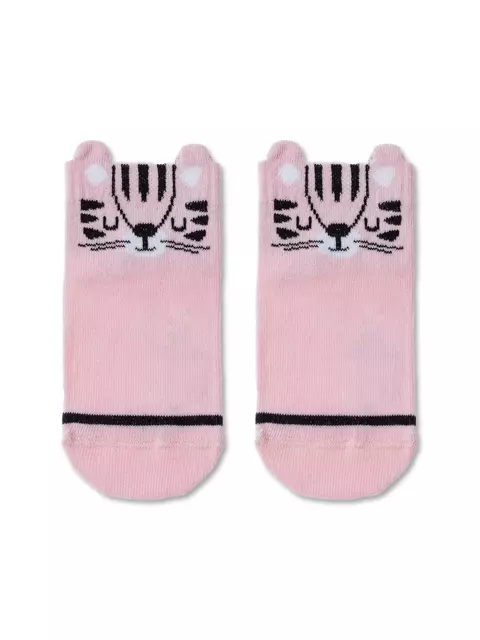 Хлопковые детские носки tip-top (мордашки) 605 св.розовый, 17С-59СП, 20, CONTE-KIDS,  - 1