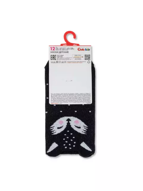 Хлопковые детские носки tip-top (мордашки)  604 черный, 17С-59СП, 14, CONTE-KIDS,  - 3