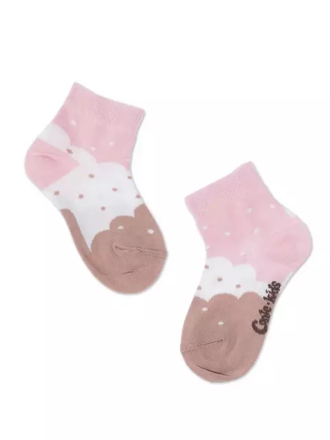 Хлопковые детские носки tip-top 586 белый-светло-розовый, 5С-11СП, 14, CONTE-KIDS,  - 1