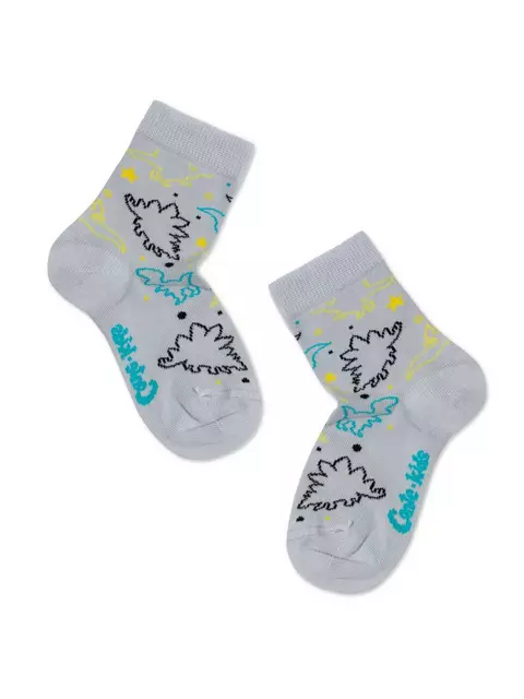 Хлопковые детские носки tip-top с рисунками 622 светло-серый, 5С-11СП, 12, CONTE-KIDS,  - 1