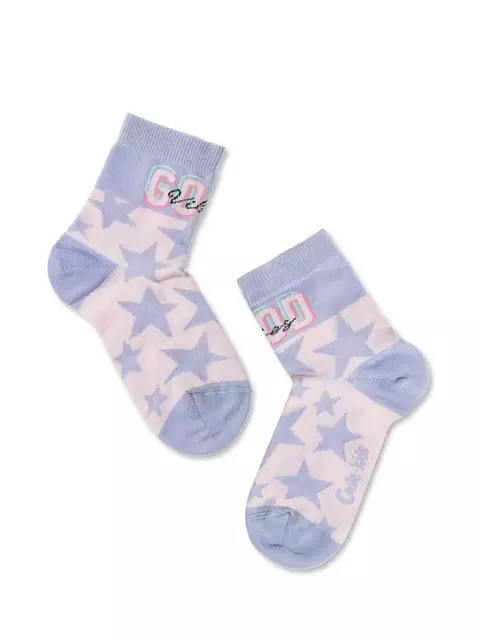 Хлопковые носки tip-top с рисунками 500 бледно-фиолетовый, 5С-11СП, 16, CONTE-KIDS,  - 1