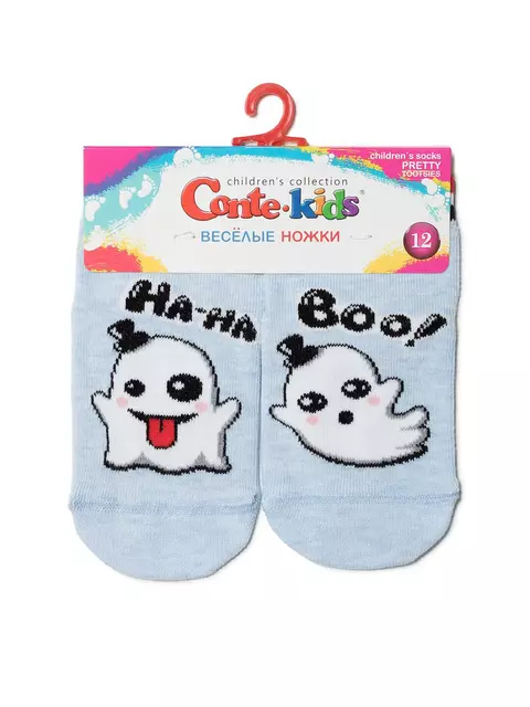 Хлопковые детские носки conte-kids "веселые ножки" 466 светло-голубой, 17С-10СП, 12, CONTE-KIDS,  - 2