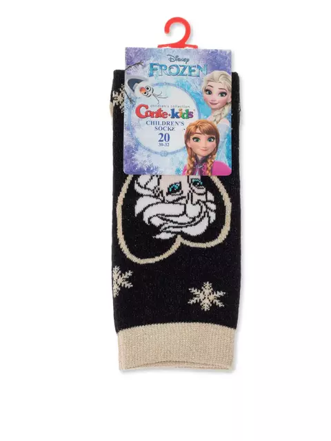 Хлопковые детские носки с люрексом, стразами ©disney frozen 581 черный, 19С-5СПМ, 22, CONTE-KIDS,  - 3