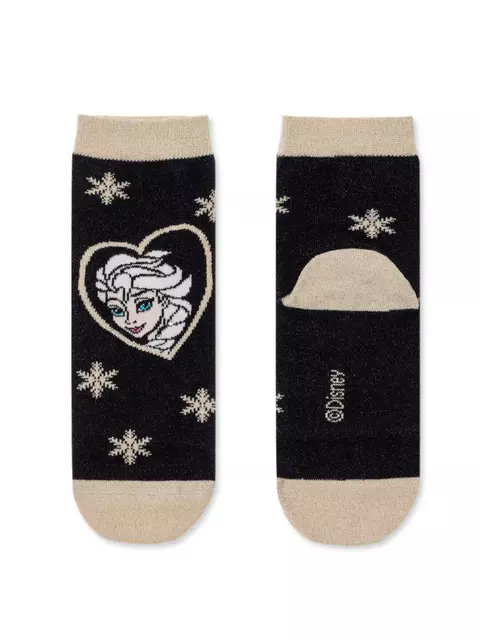 Хлопковые детские носки с люрексом, стразами ©disney frozen 581 черный, 19С-5СПМ, 22, CONTE-KIDS,  - 2