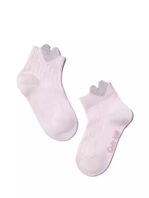 Хлопковые детские носки tip-top с сияющим пикотом 492 cветло-розовый, 19С-191СП, 22, CONTE-KIDS,  - 1