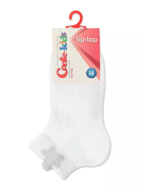 Хлопковые детские носки tip-top с сияющим пикотом 493 белый, 19С-191СП, 14, CONTE-KIDS,  - 2