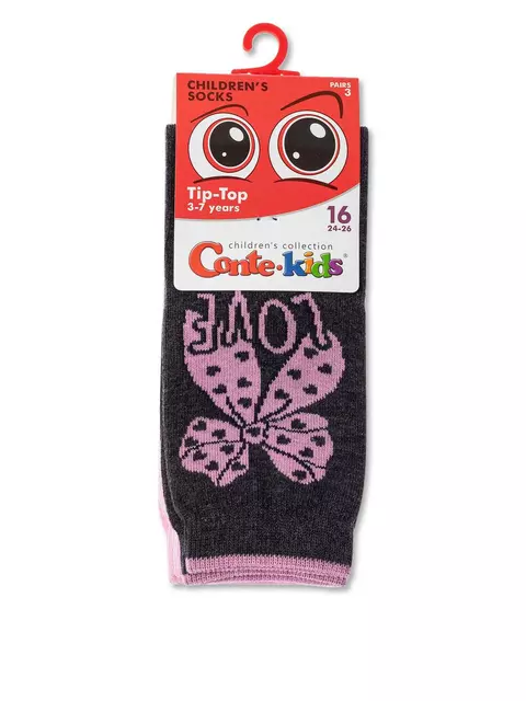 Хлопковые детские носки tip-top (3 пары) 728 ассорти, 5С-11СП, 16, CONTE-KIDS,  - 5