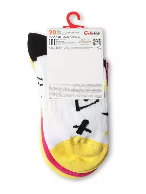 Хлопковые детские носки tip-top (3 пары) 741 ассорти, 5С-11СП, 20, CONTE-KIDS,  - 6