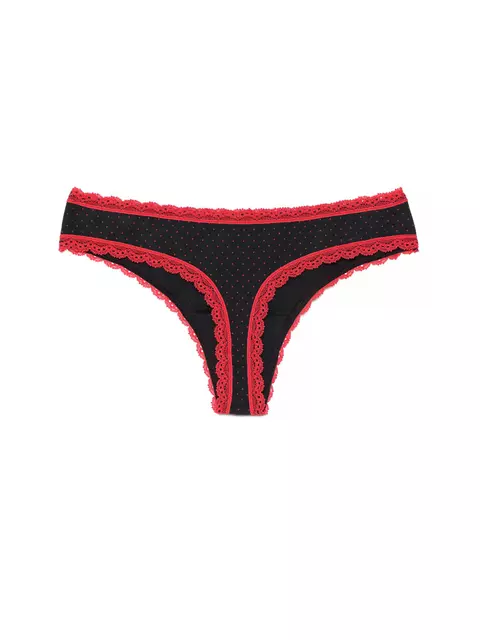 Трусы женские "стринг" lazy days conte lst 1004 (в коробке) black-red, , 90/XS, CONTE ELEGANT, - 3
