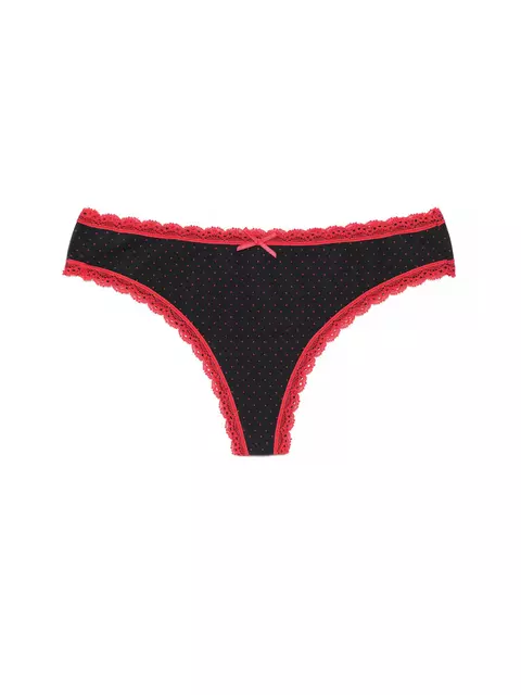 Трусы женские "стринг" lazy days conte lst 1004 (в коробке) black-red, , 90/XS, CONTE ELEGANT, - 4