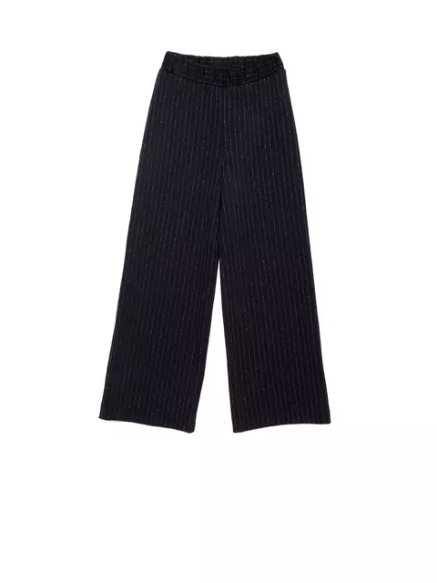 Кюлоты женские с высокой посадкой с легким мерцанием люрекса tresor shiny black, , 170-106/XL, CONTE ELEGANT, - 3