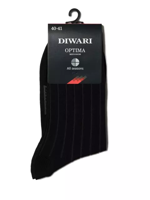 Носки мужские diwari optima all seasons 050 черный, , 40-41 (25), DIWARI, - 2