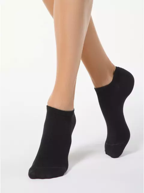 Ультракороткие женские носки из вискозы levante 079 черный, , 36-37 (23), LEVANTE, - 1