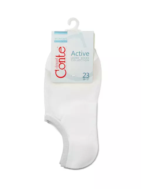 Носки женские conte active (ультракороткие) 000 белый, 18С-4СП, 39-41 (25-27), CONTE ELEGANT,  - 3
