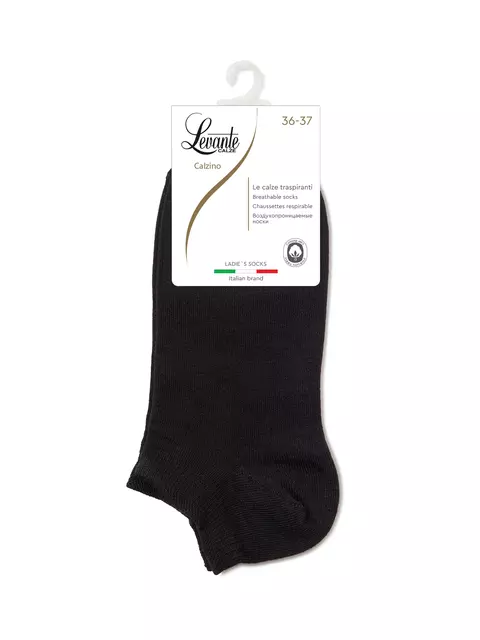 ​ультракороткие женские носки из хлопка levante 000 черный, , 36-37 (23), LEVANTE, - 3