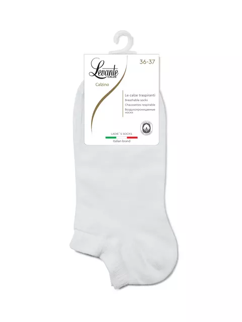 ​ультракороткие женские носки из хлопка levante 000 белый, , 38-39 (25), LEVANTE, - 3